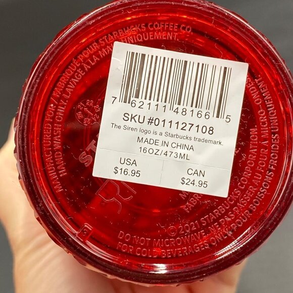 Starbucks Red Jeweled Venti (24oz) & Grande (16oz) - Picture 7 of 8